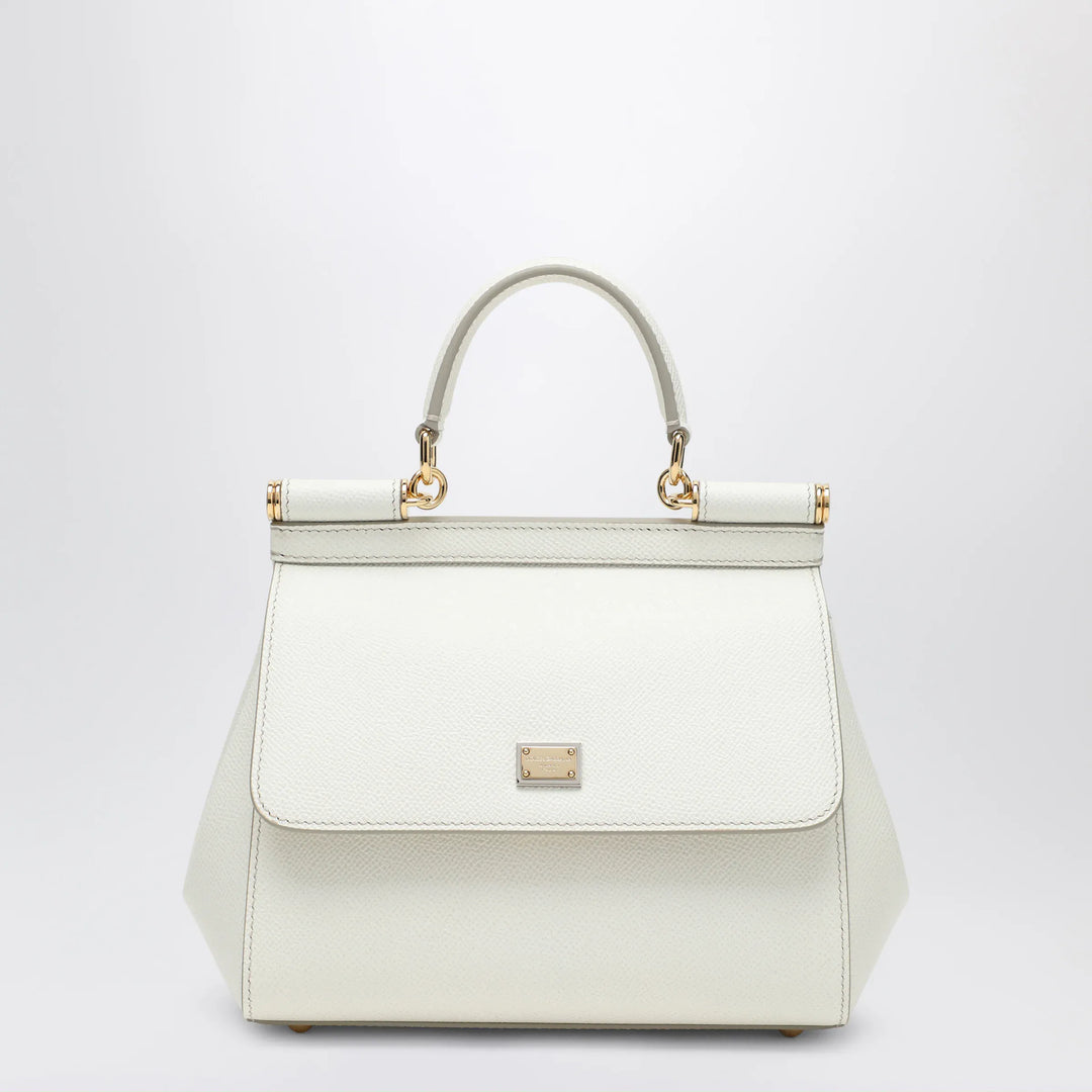 Dolce&amp;Gabbana - Sicily medium top-handle bag in white Brand Apparel &amp; Accessories > Clothing > Shirts &amp; Tops