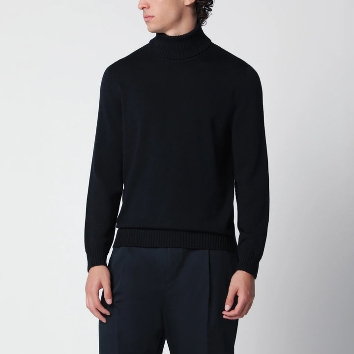Drumohr - Navy blue wool turtleneck sweater Brand Apparel &amp; Accessories > Clothing > Shirts &amp; Tops 50 IT