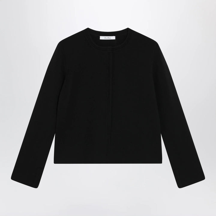 Max Mara - Black viscose-blend cardigan Brand Apparel &amp; Accessories > Clothing > Shirts &amp; Tops S