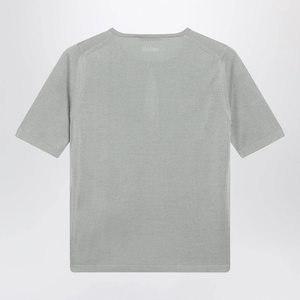 Max Mara - Crewneck sweater in pastel green silk and cashmere Brand Apparel & Accessories > Clothing > Shirts & Tops