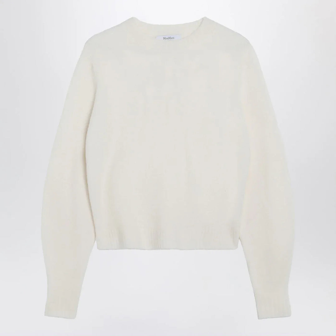 Max Mara - Ivory sweater in stretch cashmere knit Brand Apparel & Accessories > Clothing > Shirts & Tops M