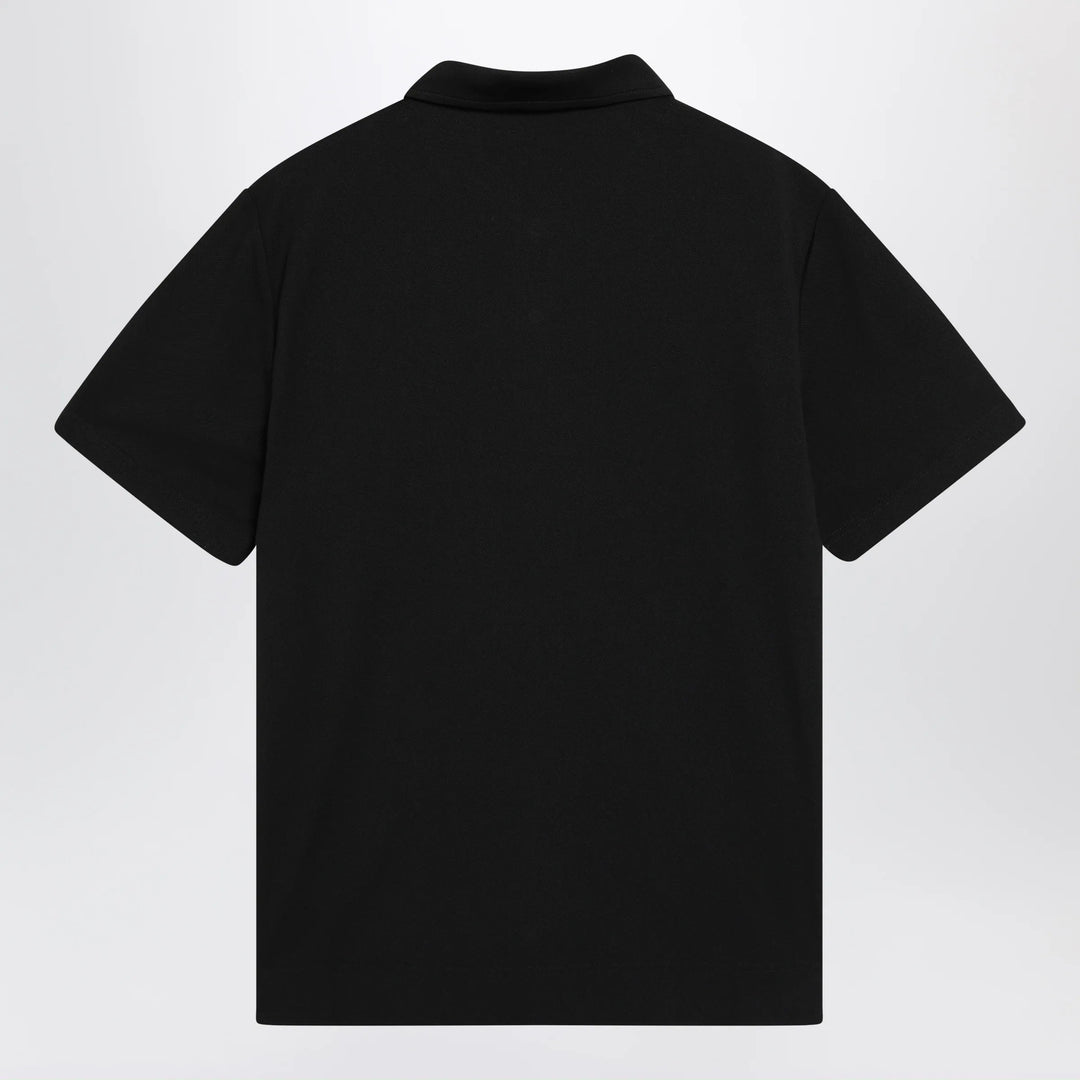 Moncler Grenoble - Black polo shirt with logo patch Brand Apparel &amp; Accessories > Clothing > Shirts &amp; Tops