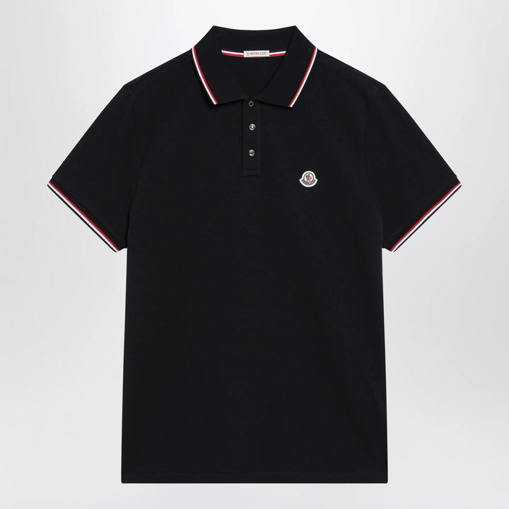 Moncler - Navy blue short-sleeve polo shirt Brand Apparel &amp; Accessories > Clothing > Shirts &amp; Tops S