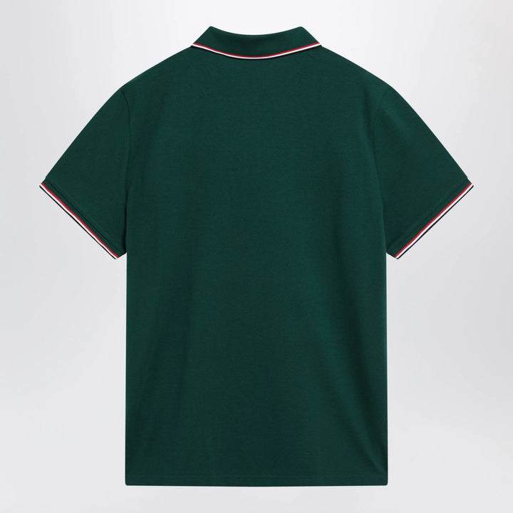 Moncler - Olive green short-sleeve polo shirt Brand Apparel &amp; Accessories > Clothing > Shirts &amp; Tops