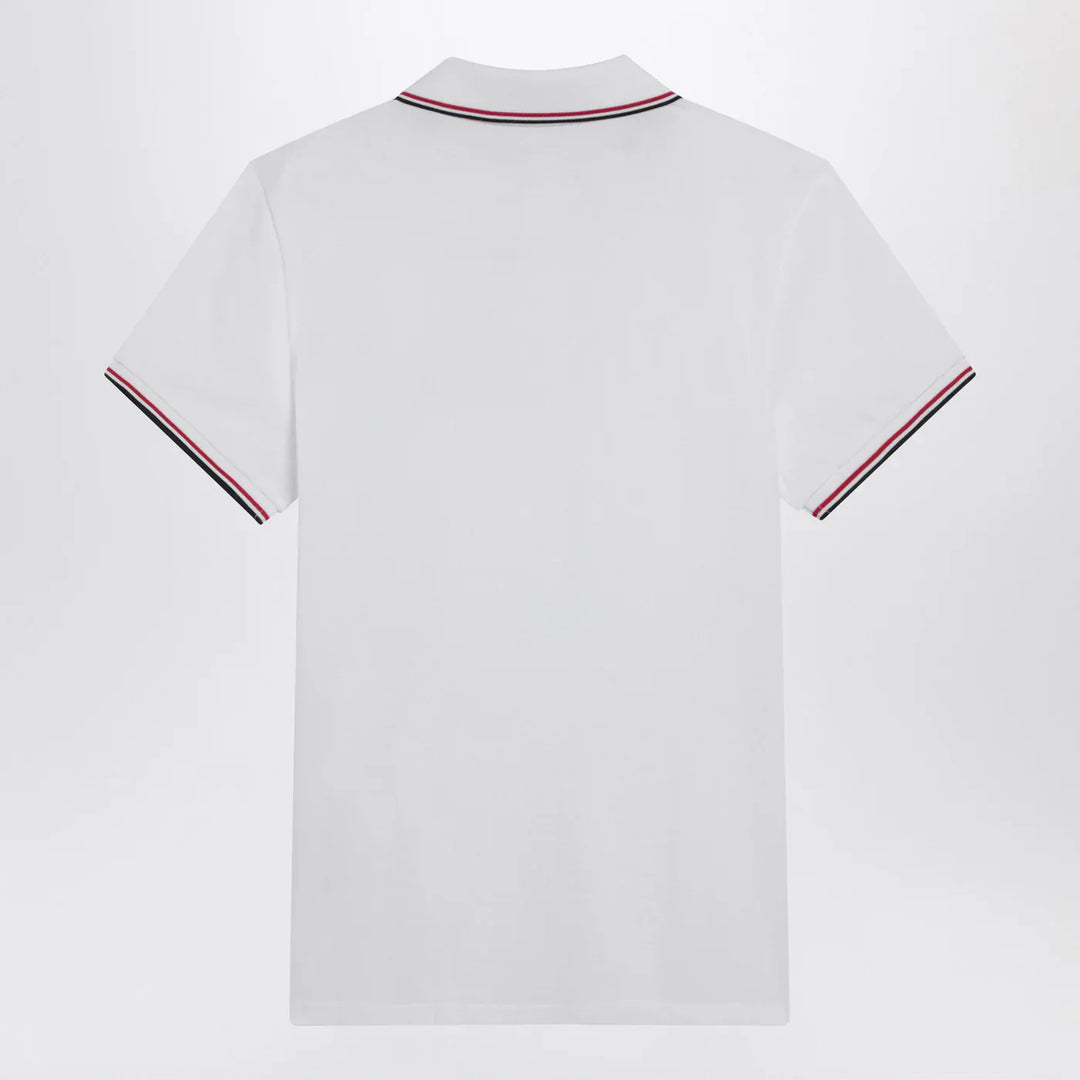 Moncler - White short-sleeve polo shirt Brand Apparel &amp; Accessories > Clothing > Shirts &amp; Tops