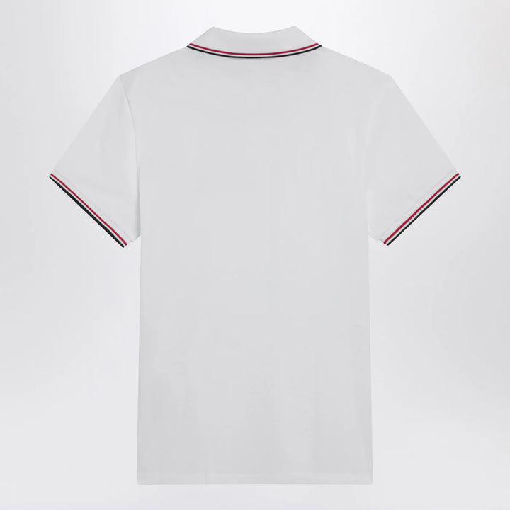Moncler - White short-sleeve polo shirt Brand Apparel &amp; Accessories > Clothing > Shirts &amp; Tops