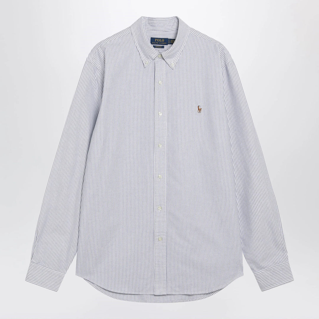 Polo Ralph Lauren - Light blue/white striped Oxford Custom-Fit shirt Brand Apparel & Accessories > Clothing > Shirts & Tops S