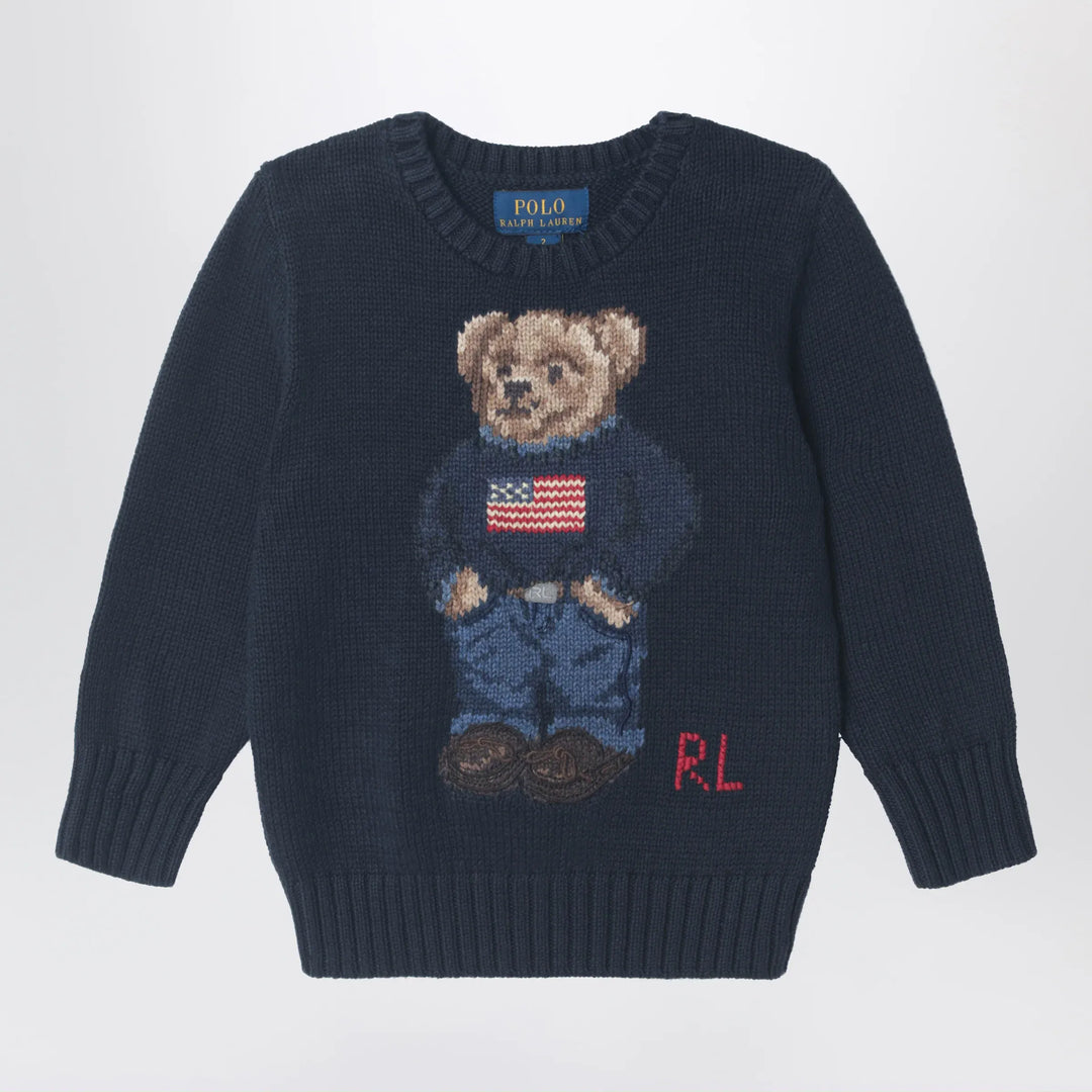 Polo Ralph Lauren - Navy blue Polo Bear cotton sweater Brand Apparel &amp; Accessories > Clothing > Shirts &amp; Tops S