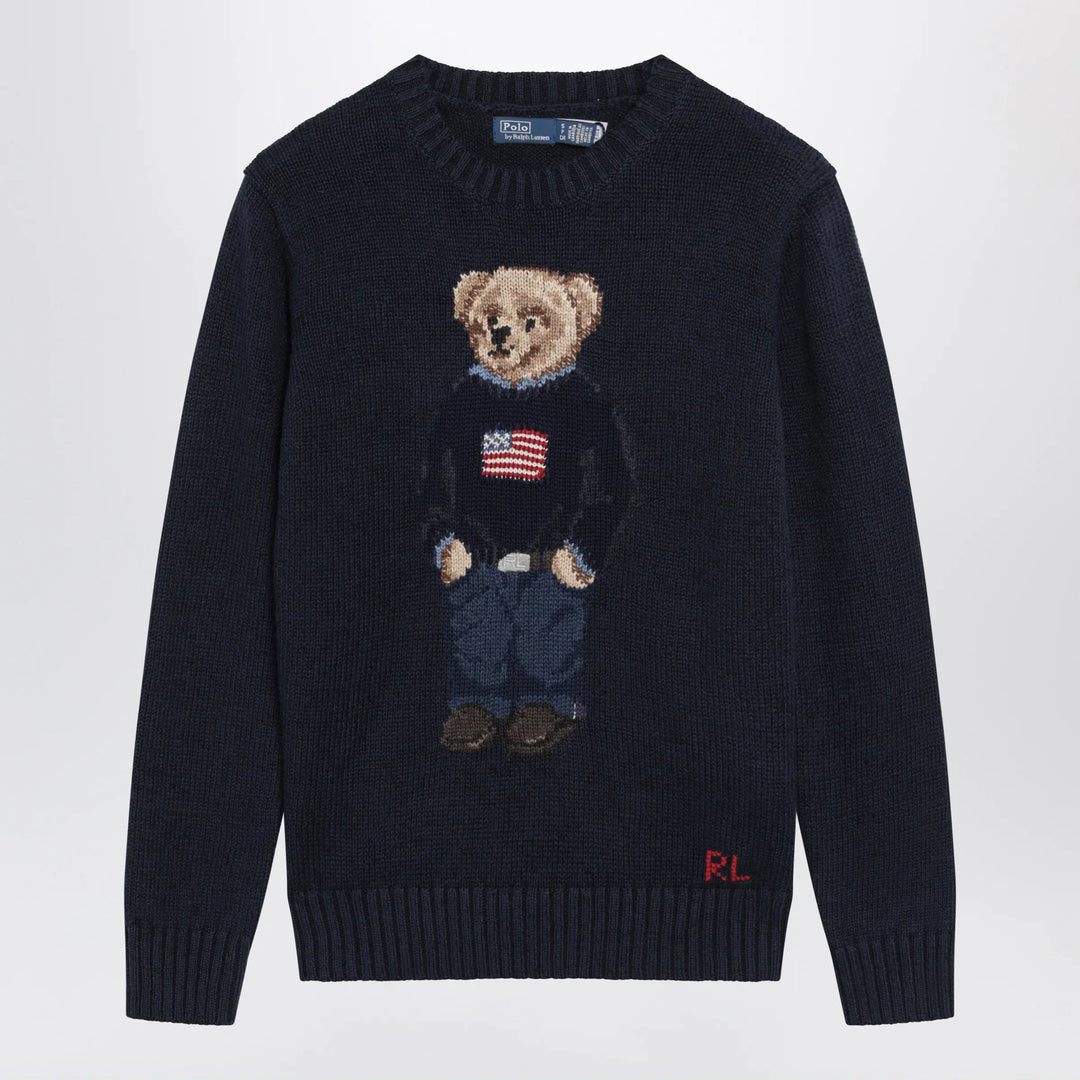 Polo Ralph Lauren - Navy blue Polo Bear sweater Brand Apparel &amp; Accessories > Clothing > Shirts &amp; Tops S