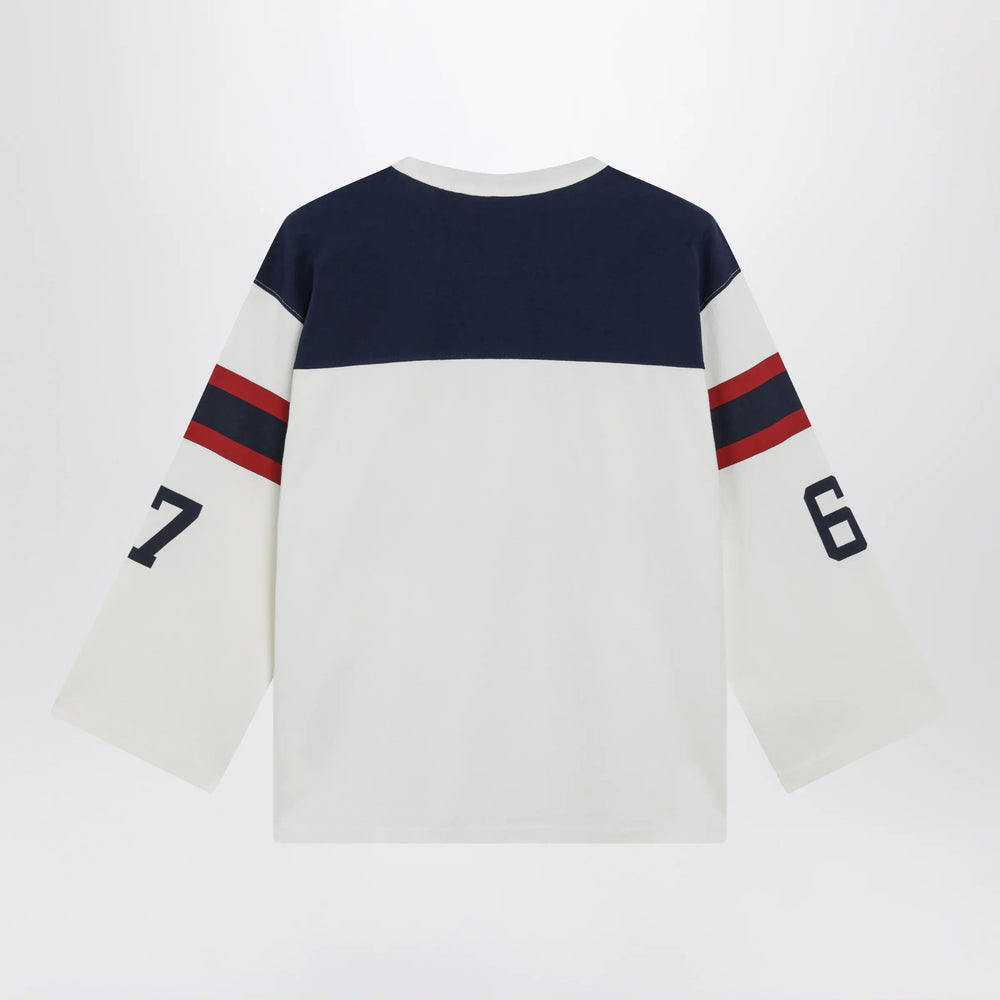 Polo Ralph Lauren - Polo Bear oversized cotton T-shirt in white/navy Brand Apparel & Accessories > Clothing > Shirts & Tops