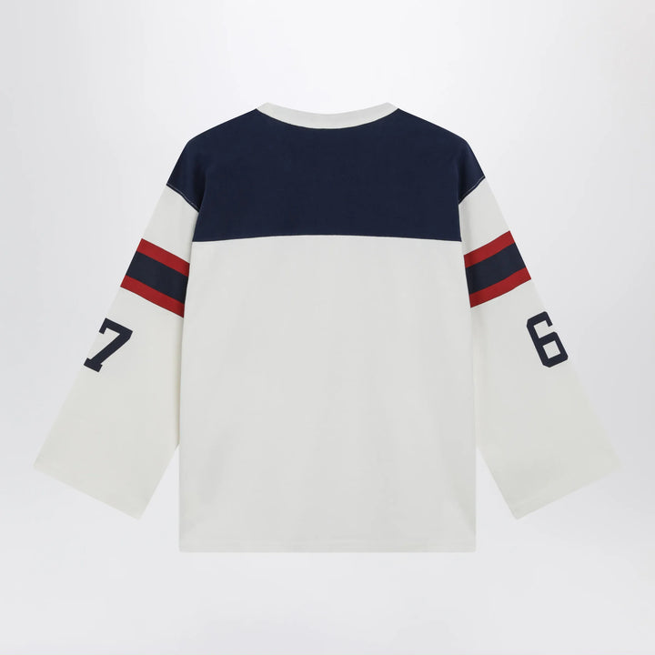 Polo Ralph Lauren - Polo Bear oversized cotton T-shirt in white/navy Brand Apparel &amp; Accessories > Clothing > Shirts &amp; Tops
