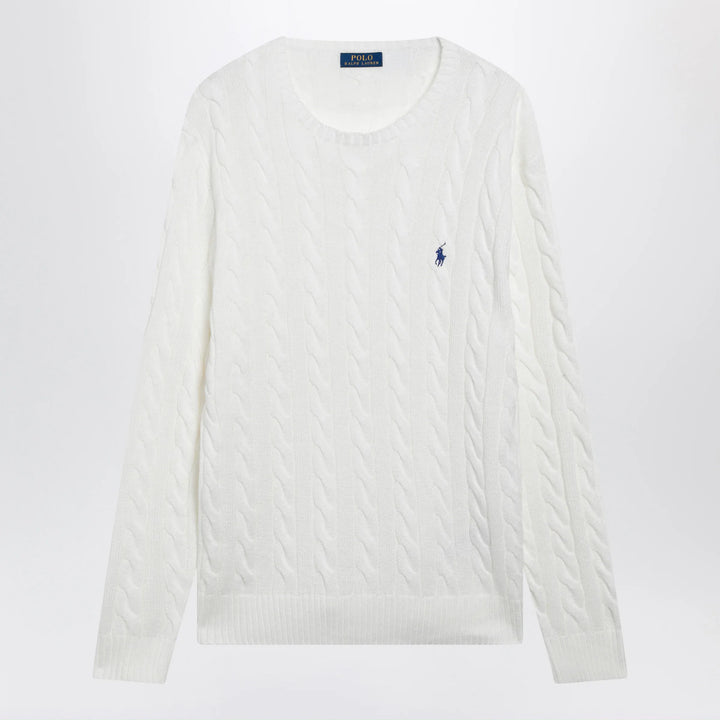 Polo Ralph Lauren - White cable-knit cotton sweater Brand Apparel &amp; Accessories > Clothing > Shirts &amp; Tops S