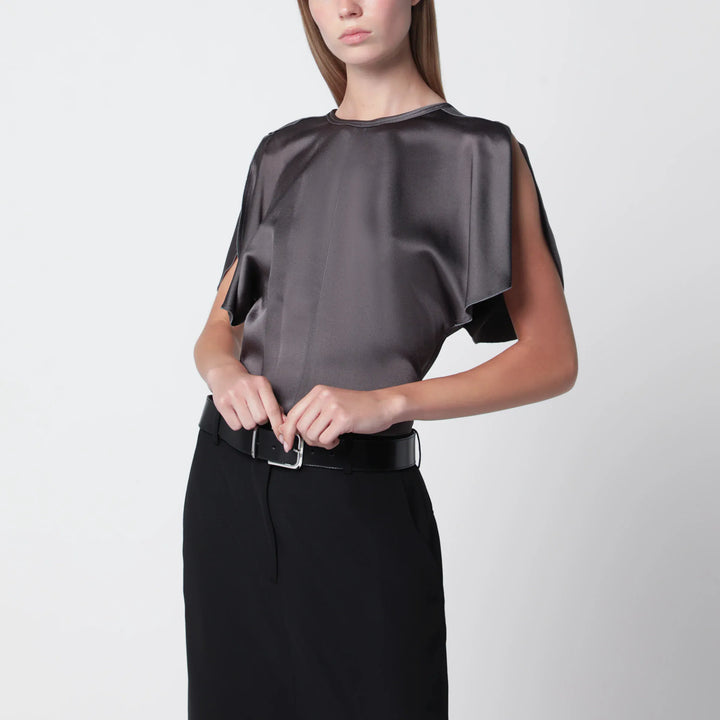Victoria Beckham - Bela satin viscose top in Ore Brand Apparel &amp; Accessories > Clothing > Shirts &amp; Tops 6 UK