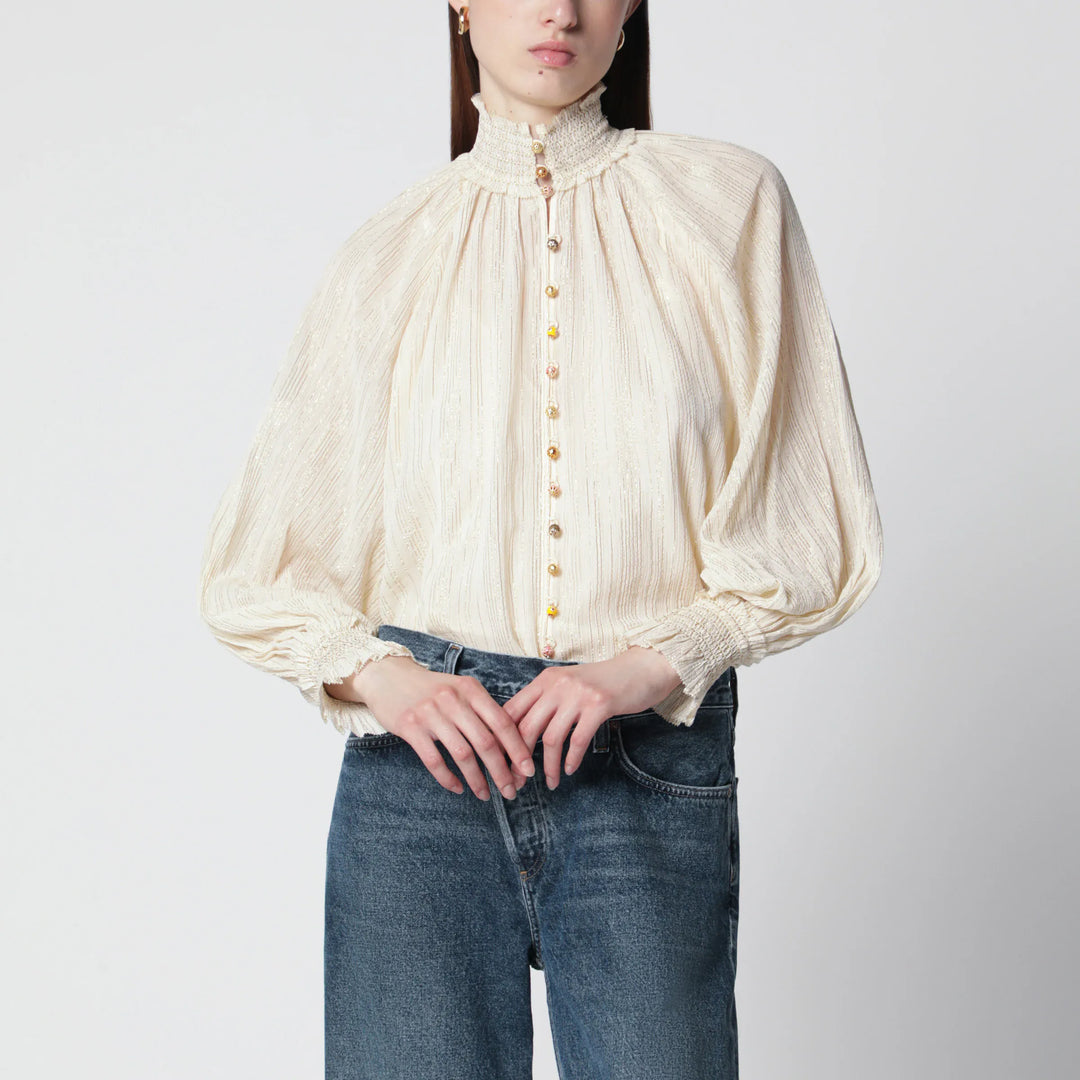 ZIMMERMANN - Aster blouse in cream Brand Apparel &amp; Accessories > Clothing > Shirts &amp; Tops 3