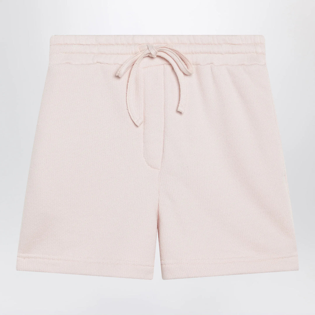 Dolce&amp;Gabbana - Pink cotton drawstring shorts with embroidered logo Brand Apparel &amp; Accessories > Clothing > Shorts 40  IT