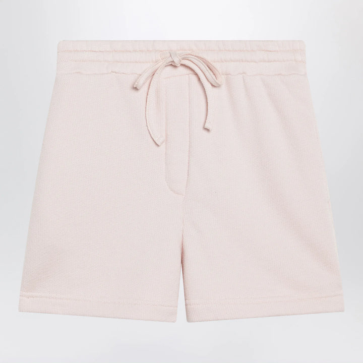 Dolce&amp;Gabbana - Pink cotton drawstring shorts with embroidered logo Brand Apparel &amp; Accessories > Clothing > Shorts 40  IT