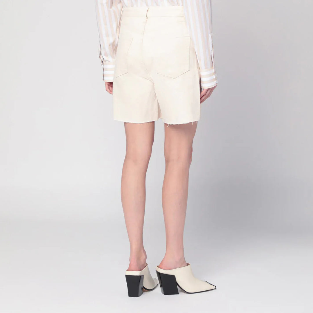 Frame - Butter-coloured denim bermuda shorts Brand Apparel &amp; Accessories > Clothing > Shorts 24