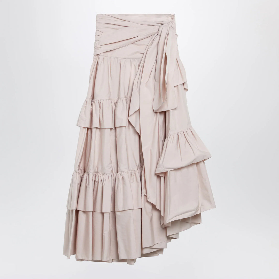 Chloé - Long ruffled cotton poplin skirt in pink Brand Apparel &amp; Accessories > Clothing > Skirts 38  FR
