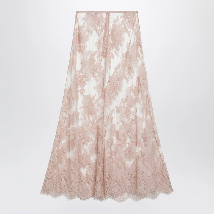 Dolce&amp;Gabbana - Chantilly lace midi skirt in pink Brand Apparel &amp; Accessories > Clothing > Skirts