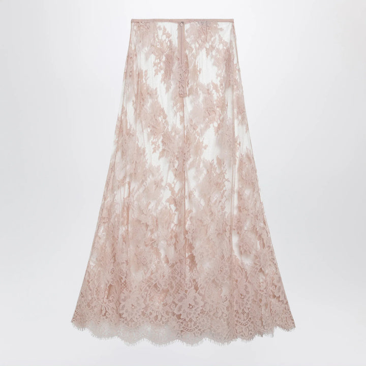 Dolce&amp;Gabbana - Chantilly lace midi skirt in pink Brand Apparel &amp; Accessories > Clothing > Skirts 40  IT