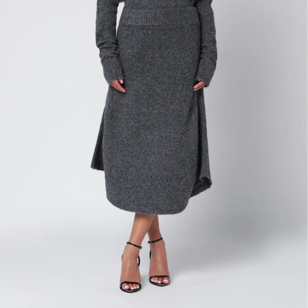Entire Studios - Smoke grey wool-blend midi skirt Brand Apparel & Accessories > Clothing > Skirts M/L
