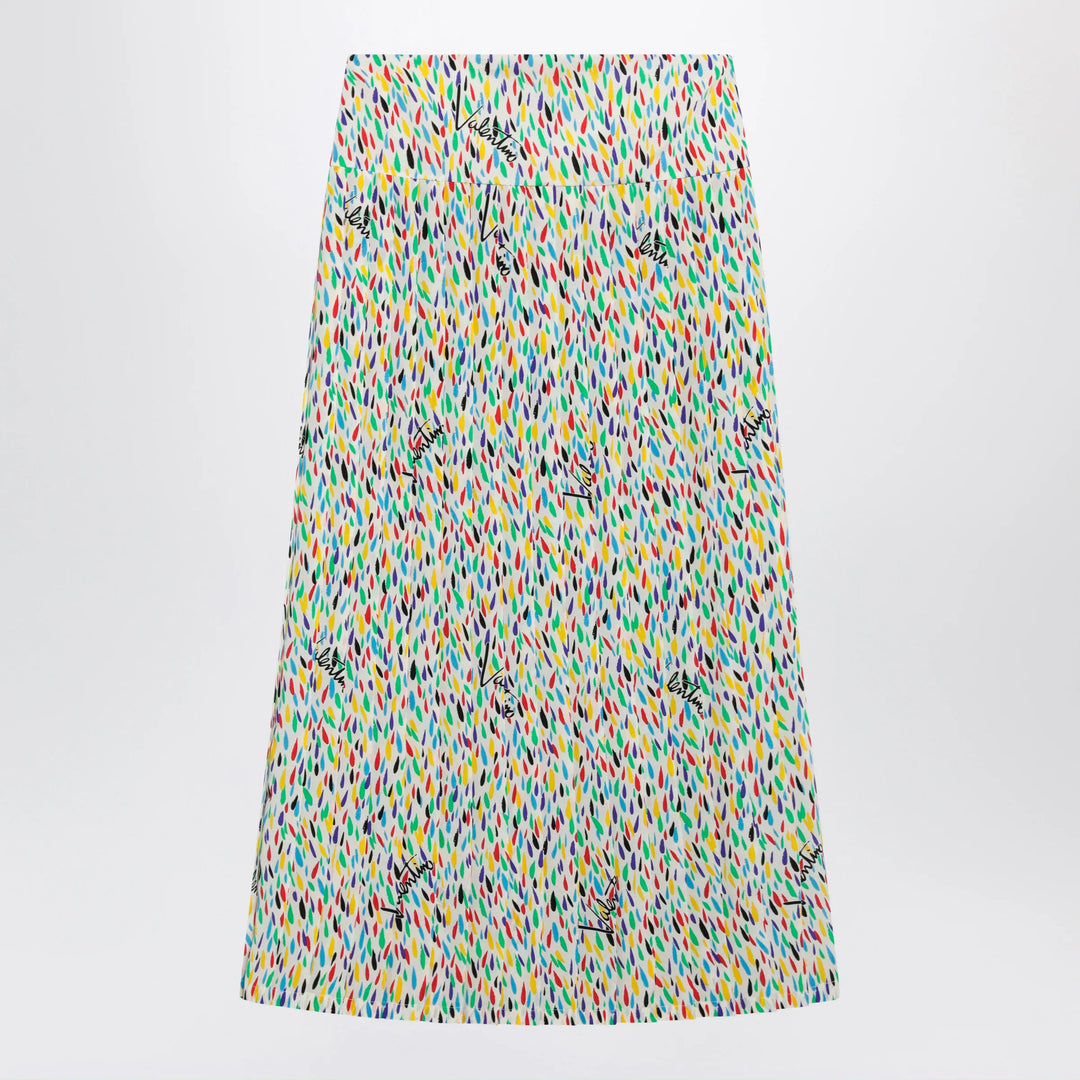 Valentino - Multicolored pleated silk midi skirt Brand Apparel &amp; Accessories > Clothing > Skirts 38  IT
