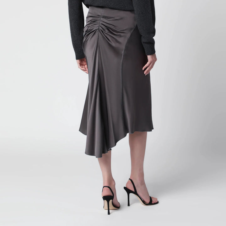 Victoria Beckham - Bela midi skirt in crêpe satin gold Brand Apparel &amp; Accessories > Clothing > Skirts