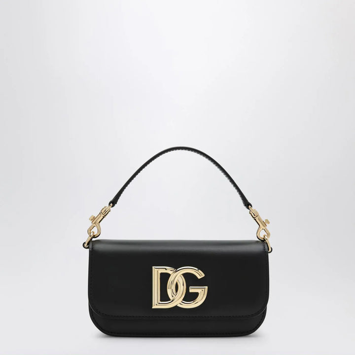 Dolce&amp;Gabbana - 3.5 leather shoulder bag in black Brand Apparel &amp; Accessories TU