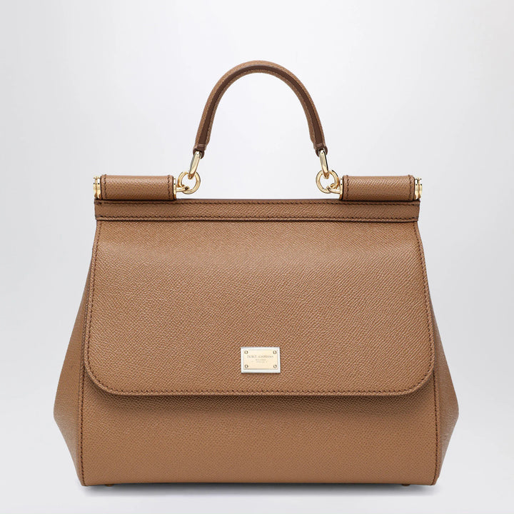 Dolce&amp;Gabbana - Large caramel Sicily Hand Bag Brand Apparel &amp; Accessories U