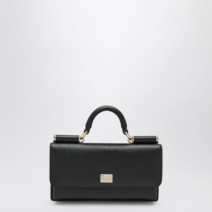Apparel &amp; Accessories TU Dolce&amp;Gabbana - Mini Dauphine black leather bag with logo tag Brand