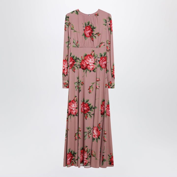 Apparel &amp; Accessories Dolce&amp;Gabbana - Pink crêpe dress with Bouquet print by Dolce &amp; Gabbana Brand