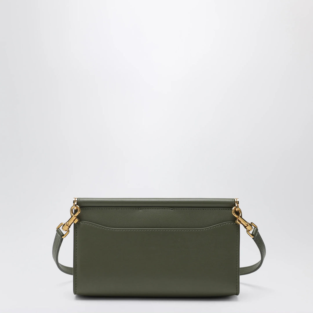 Dolce&amp;Gabbana - Plongé calfskin phone bag in military green Brand Apparel &amp; Accessories TU