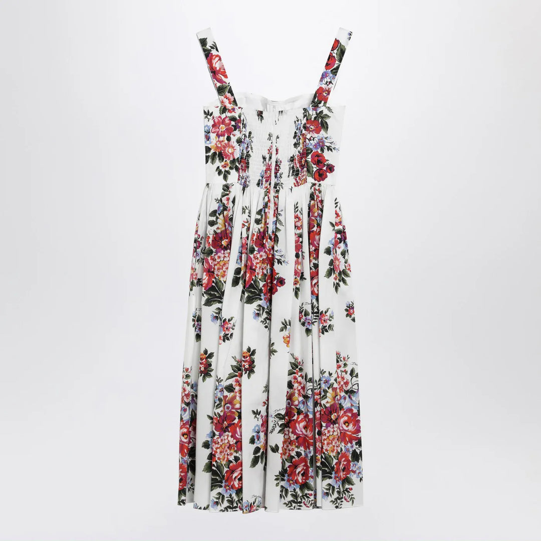 Dolce&amp;Gabbana - White dress with floral print Brand Apparel &amp; Accessories