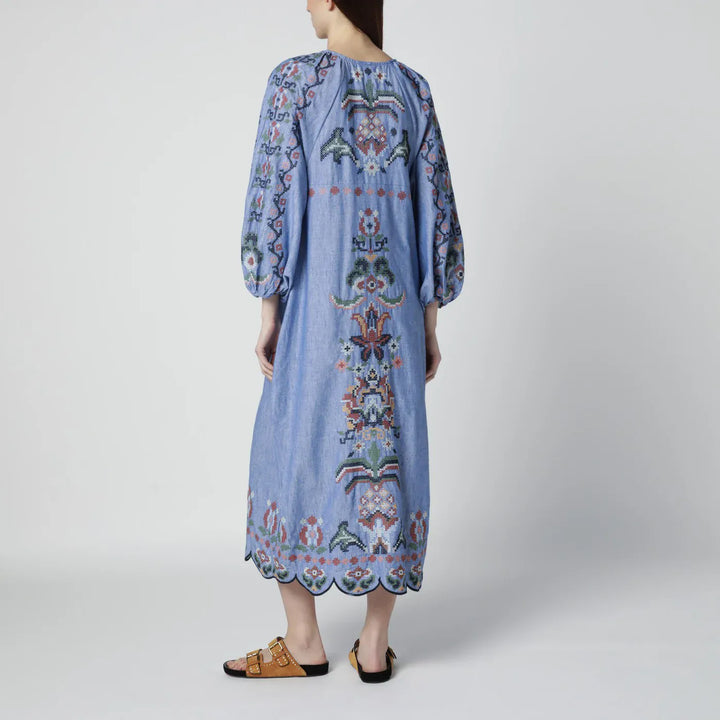 FARM Rio - Light blue Blue Garden Tapestry midi dress Brand Apparel &amp; Accessories XS