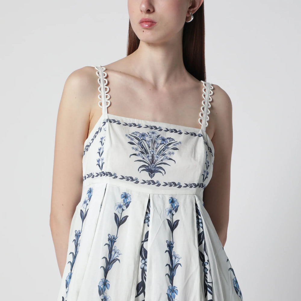 FARM Rio - Off-White Flowers Arch Pleats maxi dress Brand Apparel & Accessories