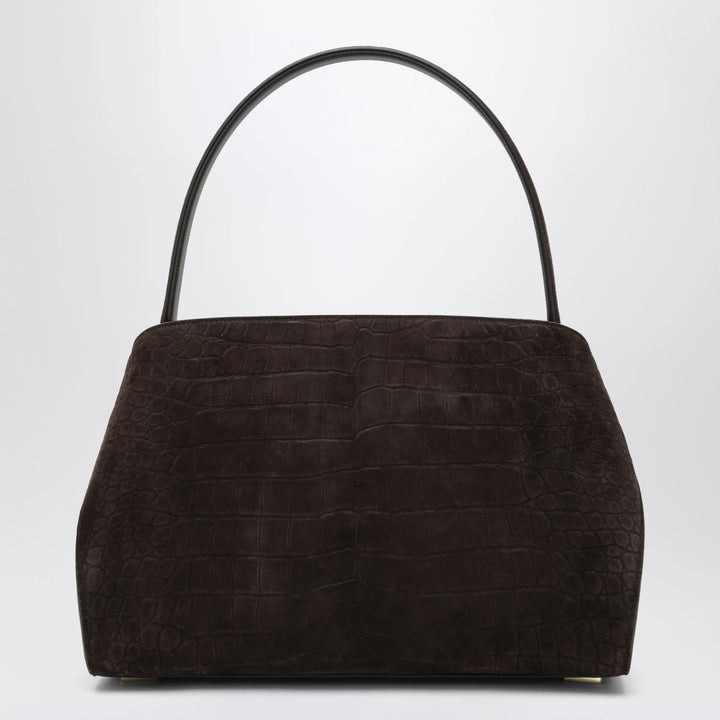 Ferragamo - Hug Soft M shoulder bag in Natural crocodile-effect Brand Apparel &amp; Accessories TU