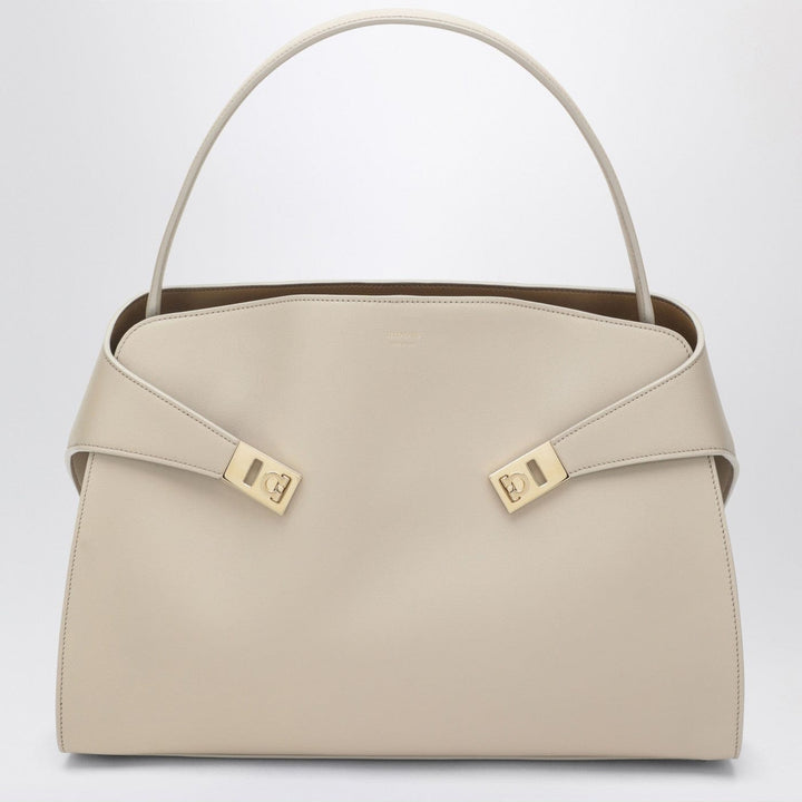 Apparel &amp; Accessories TU Ferragamo - Ivory and ochre leather Hug Soft L handbag Brand