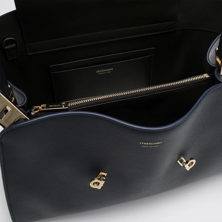 Ferragamo - Navy blue Hug Soft M handbag in leather Brand Apparel &amp; Accessories TU