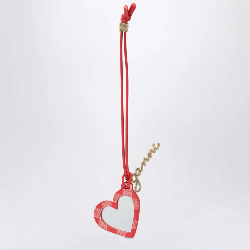 GANNI - Heart-shaped mirror Bou red Brand Apparel & Accessories TU