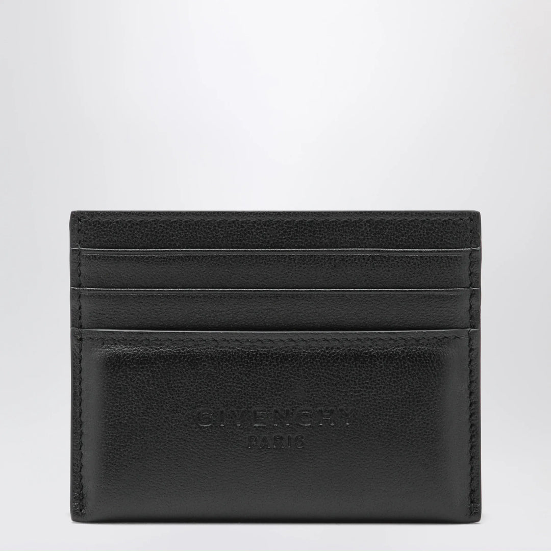 Givenchy - Black leather card holder with logo Brand Apparel & Accessories U