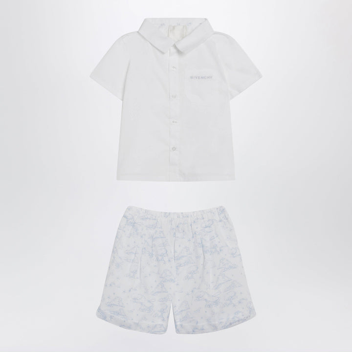 Apparel &amp; Accessories Givenchy - White/light blue cotton two-piece set Brand