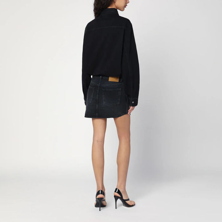 HAIKURE - Washed black Tamu mini dress in denim Brand Apparel &amp; Accessories S