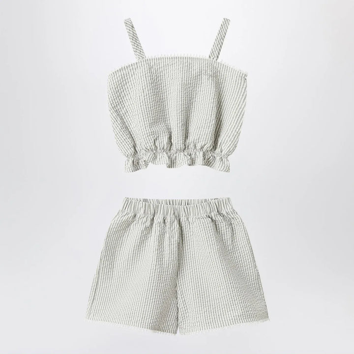 Il Gufo - Granite-coloured set in striped seersucker Brand Apparel &amp; Accessories 2Y