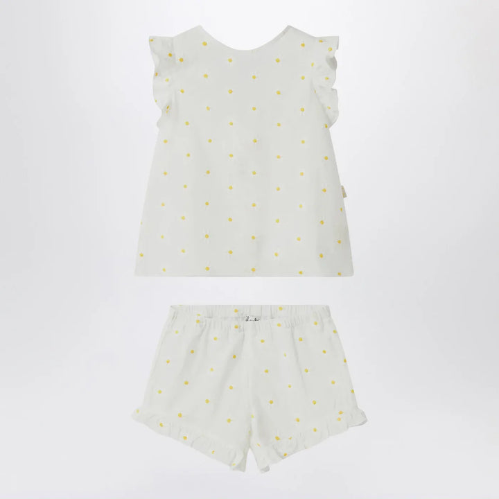 Il Gufo - Two-piece white set with floral embroidery Brand Apparel &amp; Accessories 12M