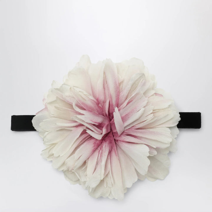Dolce&amp;Gabbana - Choker with maxi ivory/pink flower Brand Apparel &amp; Accessories > Jewelry TU