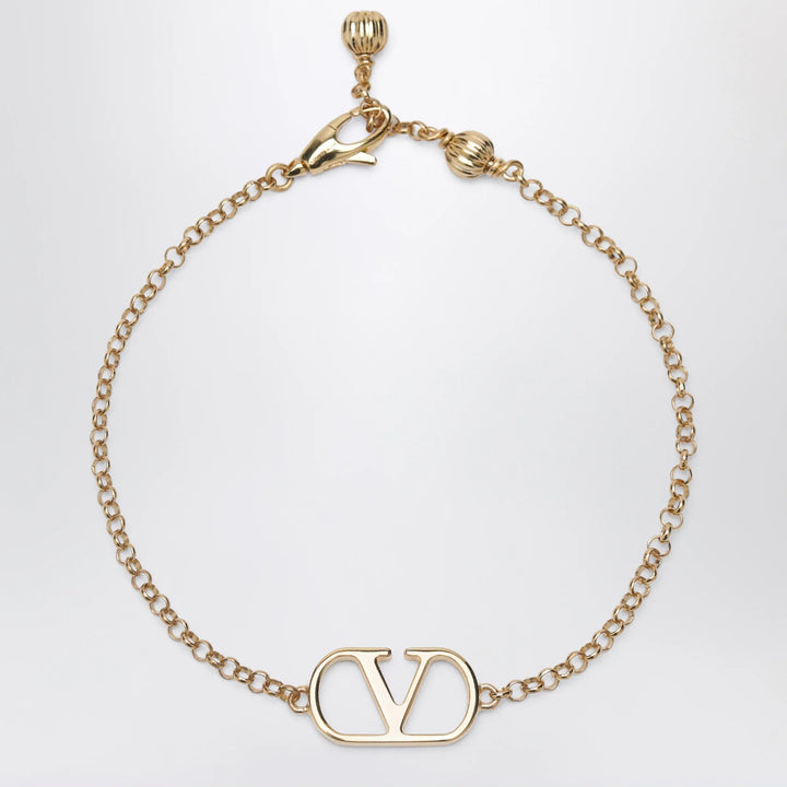 Valentino Garavani - VLogo Signature bracelet in gold-tone brass Brand Apparel &amp; Accessories > Jewelry S