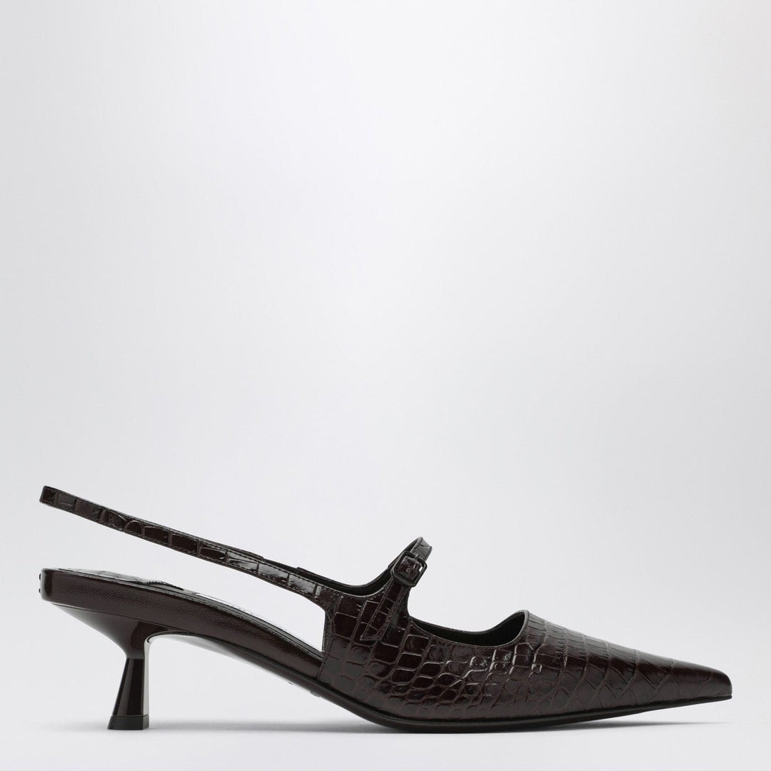 Apparel & Accessories Jimmy Choo - Didi 45 brown crocodile effect neckline Brand