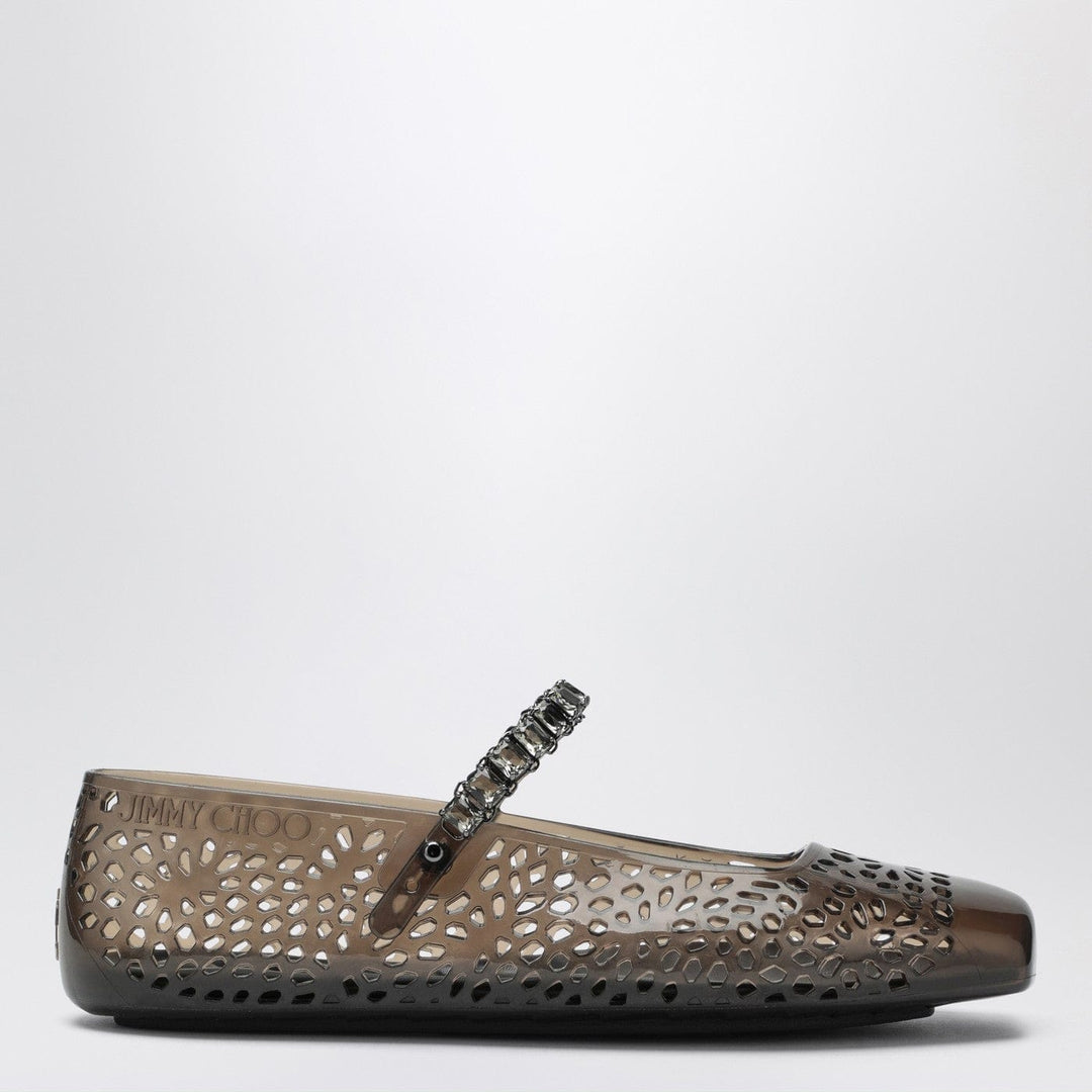 Apparel &amp; Accessories Jimmy Choo - The Jelly transparent black ballet flats with crystals Brand