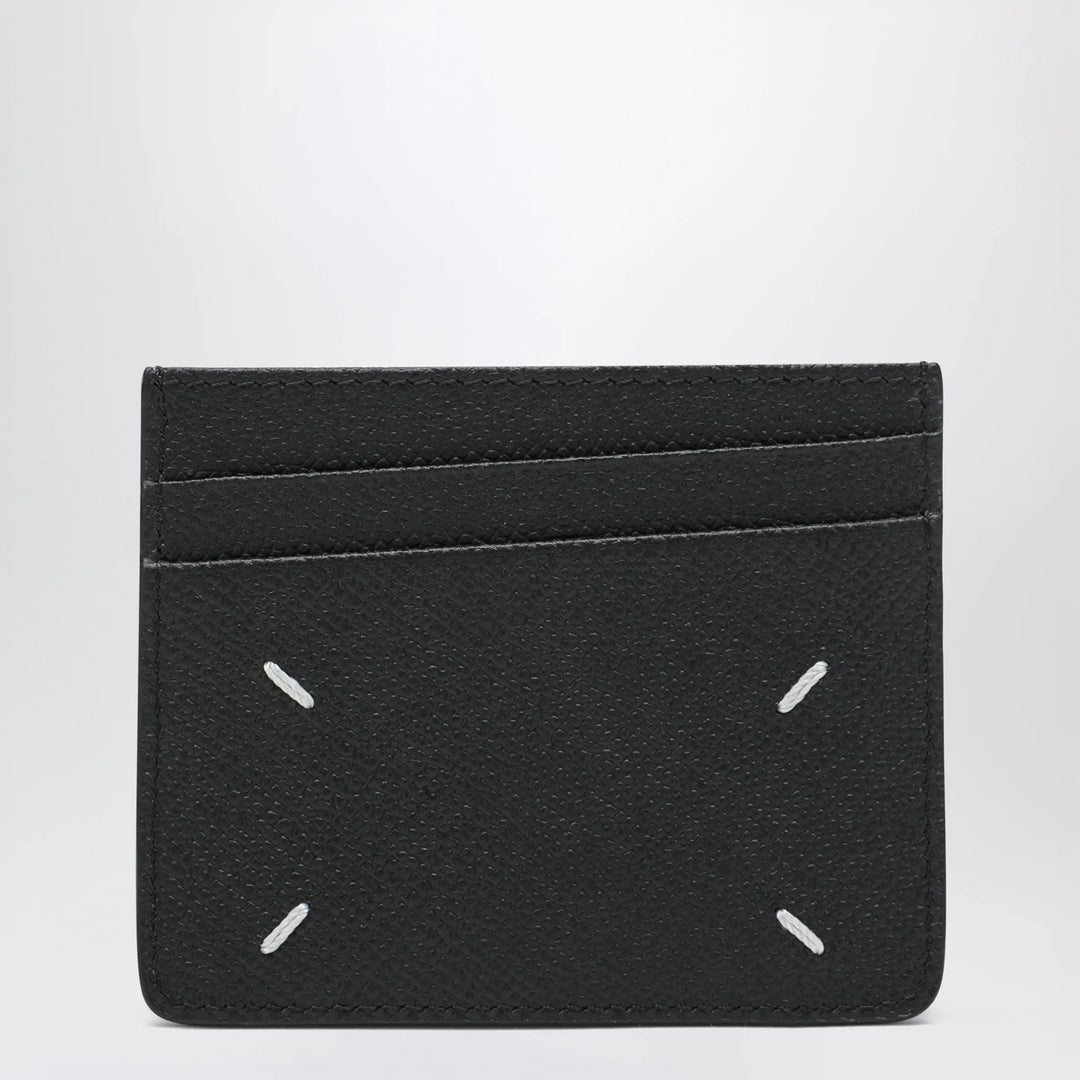 Maison Margiela - Four Stitches Card Holder in Black Calf Leather Brand Apparel &amp; Accessories U
