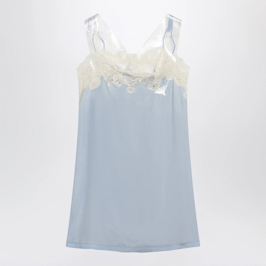 Maison Margiela - Taped slip dress in cupro light blue Brand Apparel &amp; Accessories